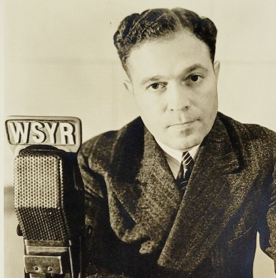 Rare c1940 E.R. “Curly” Vadeboncoeur Signed Photo Syracuse NY Radio WSYR