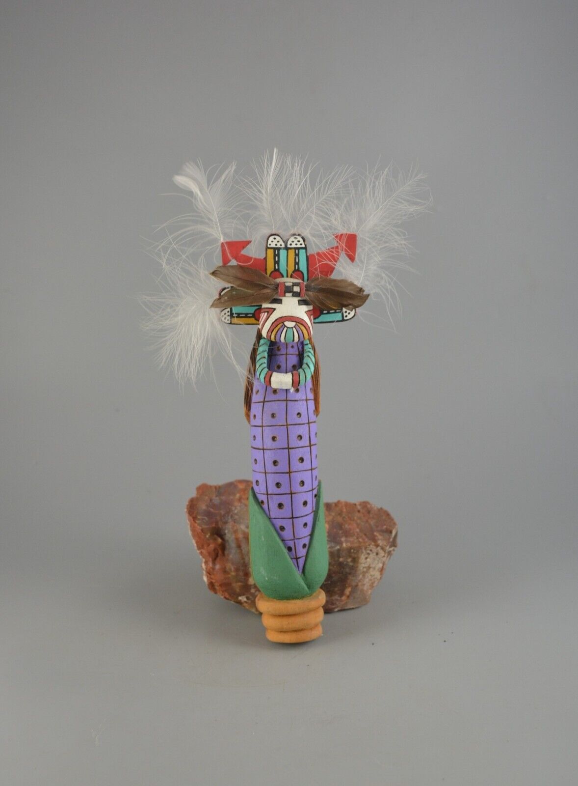 Old Vintage Hopi Indian Kachina Doll - Butterfly Maiden Corn - 11