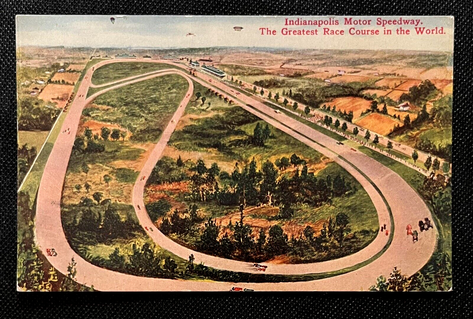 1911 Postcard Indianapolis Indiana Motor Speedway Greatest Race Course     B4