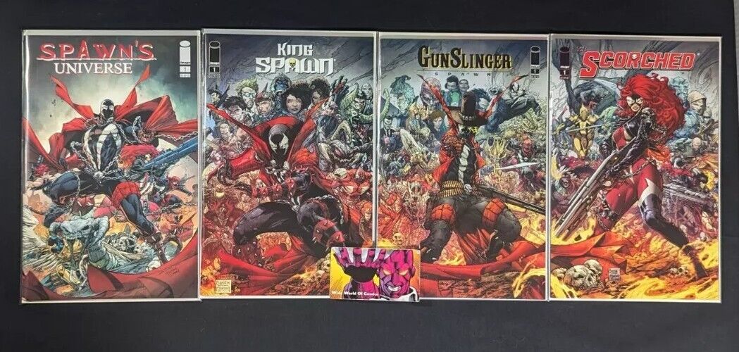 Spawn Connecting Covers Brett Booth 4 Book Set Spawn Universe #1 King Gunslinger