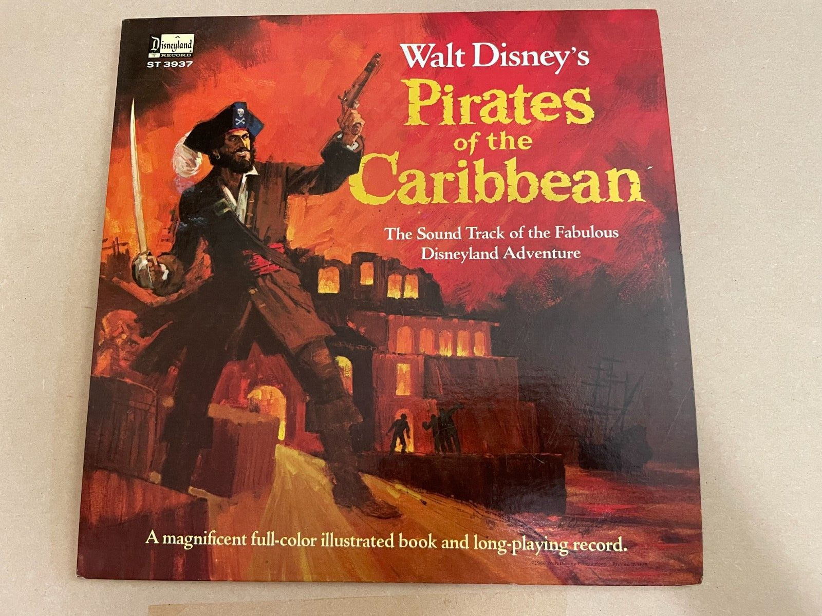 Disney's 'Pirates of the Caribbean' 1968 Disneyland Record with Book