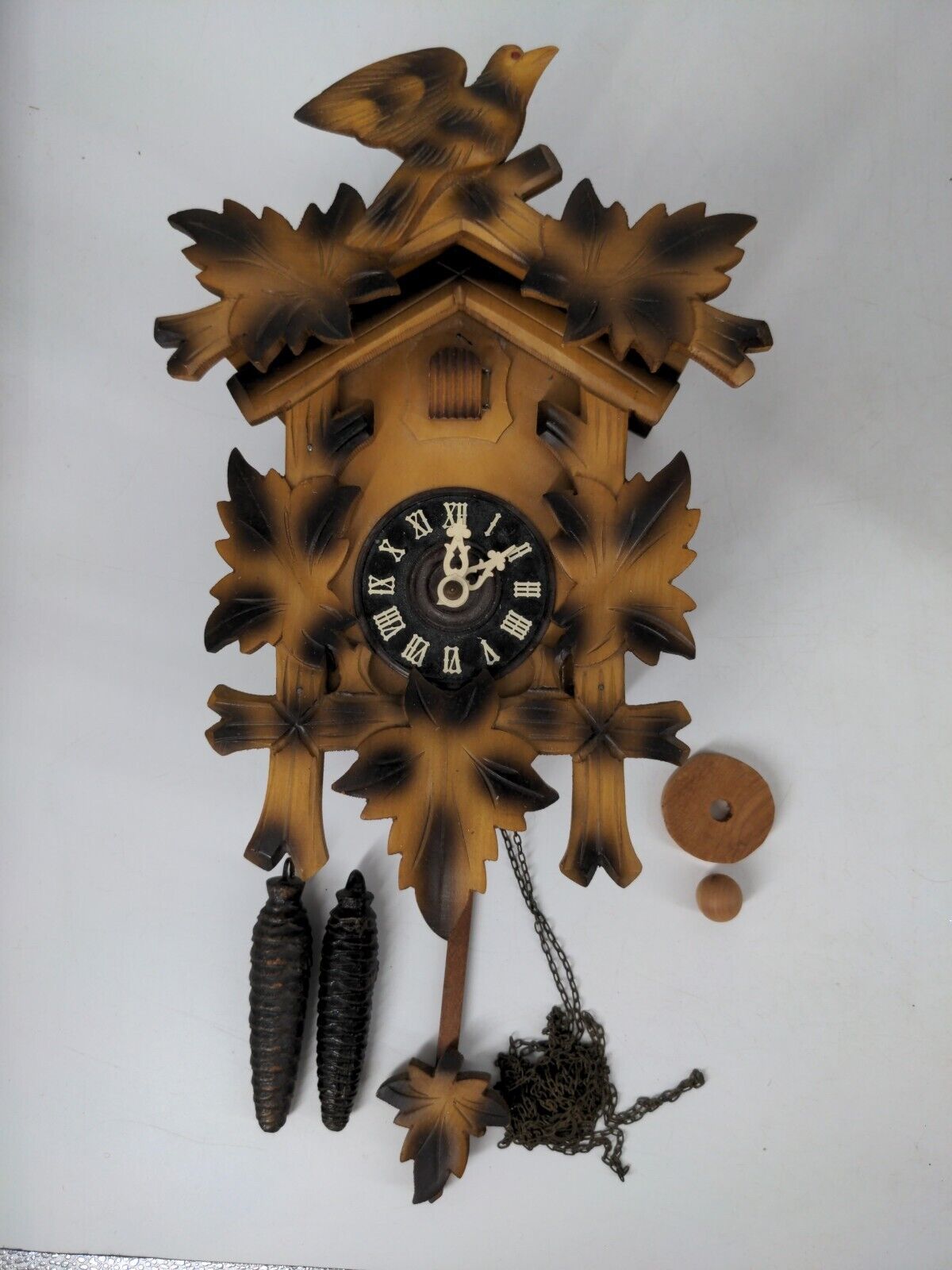 Vintage Black Forest German Austrian Cuckoo Wall Clock AS-IS Repair