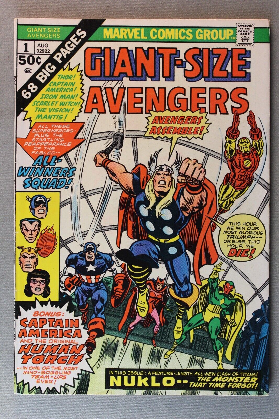 GIANT-SIZE AVENGERS #1 *1974* 1st Appearance of Nuklo ~  High Grade
