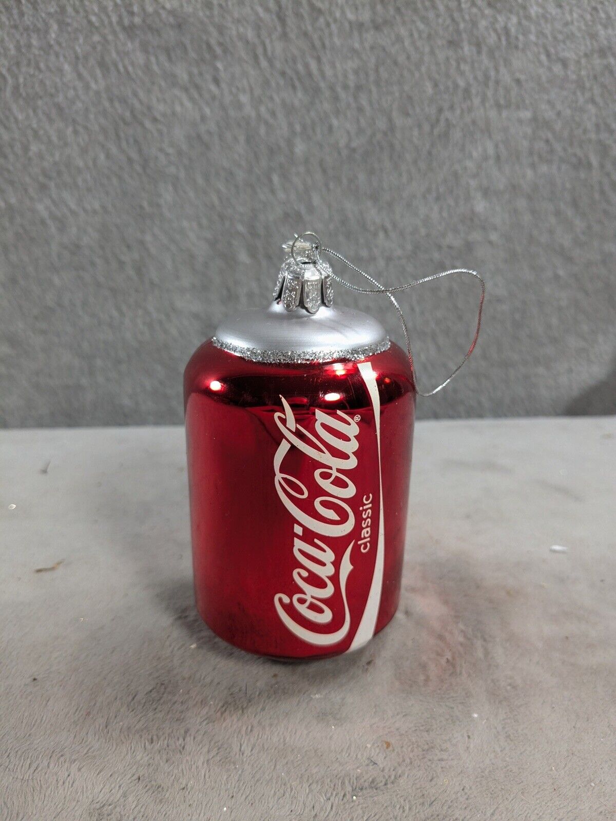  Coca-Cola Kurt Adler Handcrafted Glass Red Coke Can Holiday Christmas Ornament
