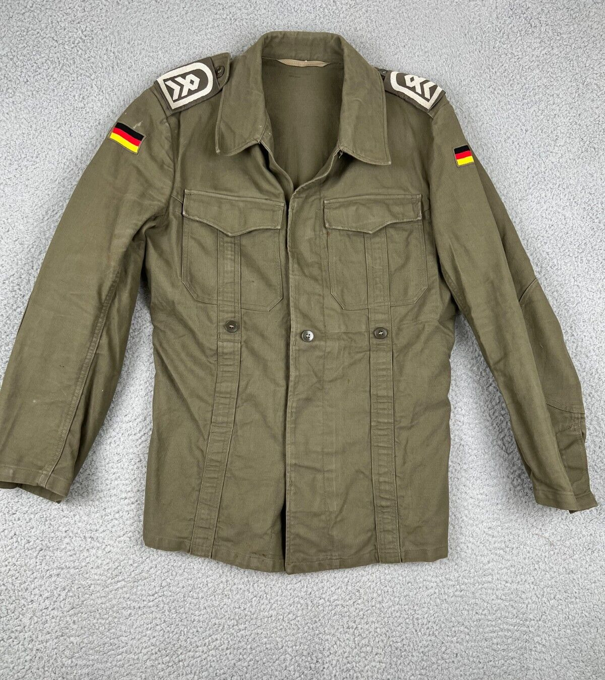 German Military Army Field Jacket Green 1963 TAG MISSING SIZE UNKNOWN