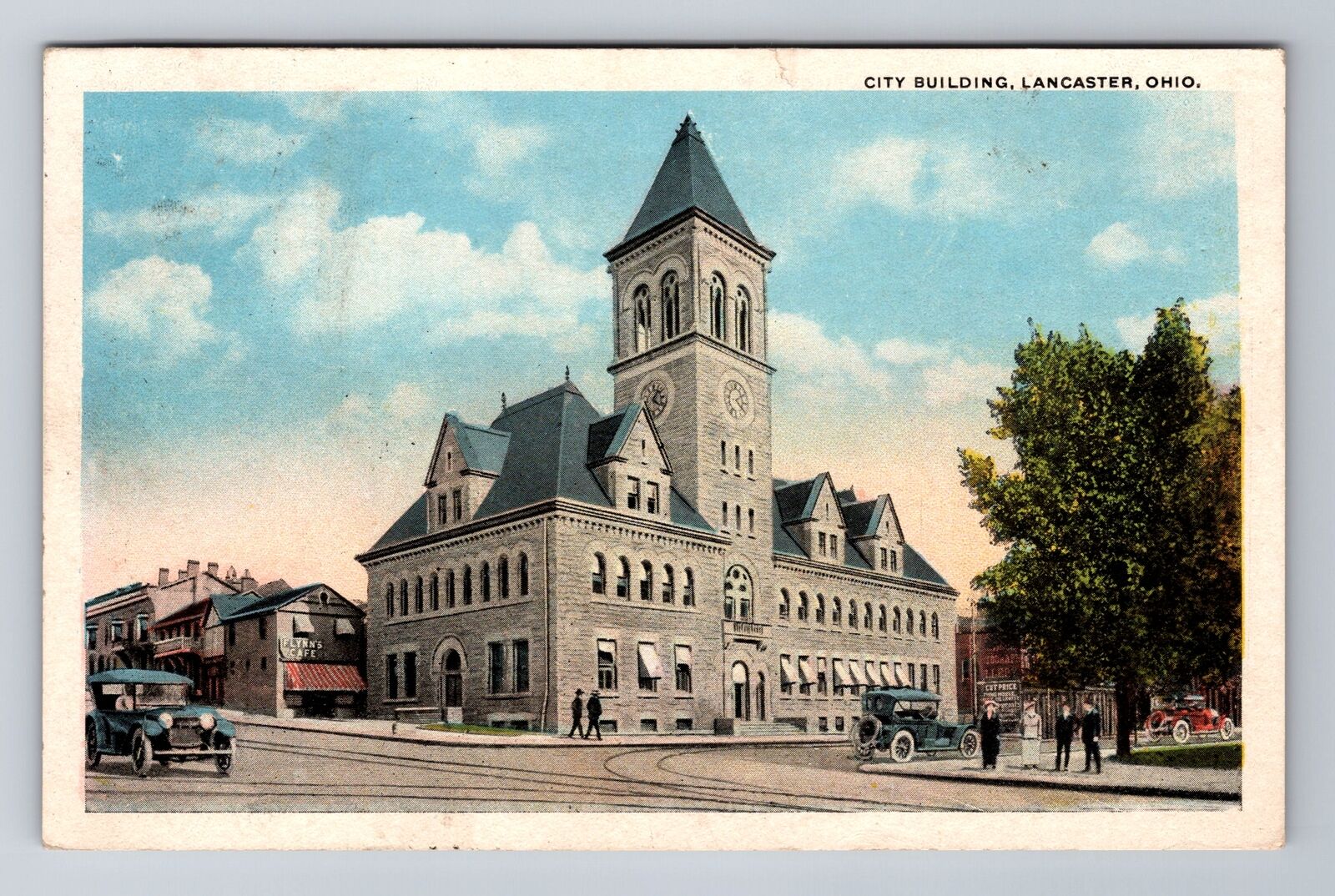 Lancaster OH-Ohio, City Building, c1925 Antique Vintage Souvenir Postcard