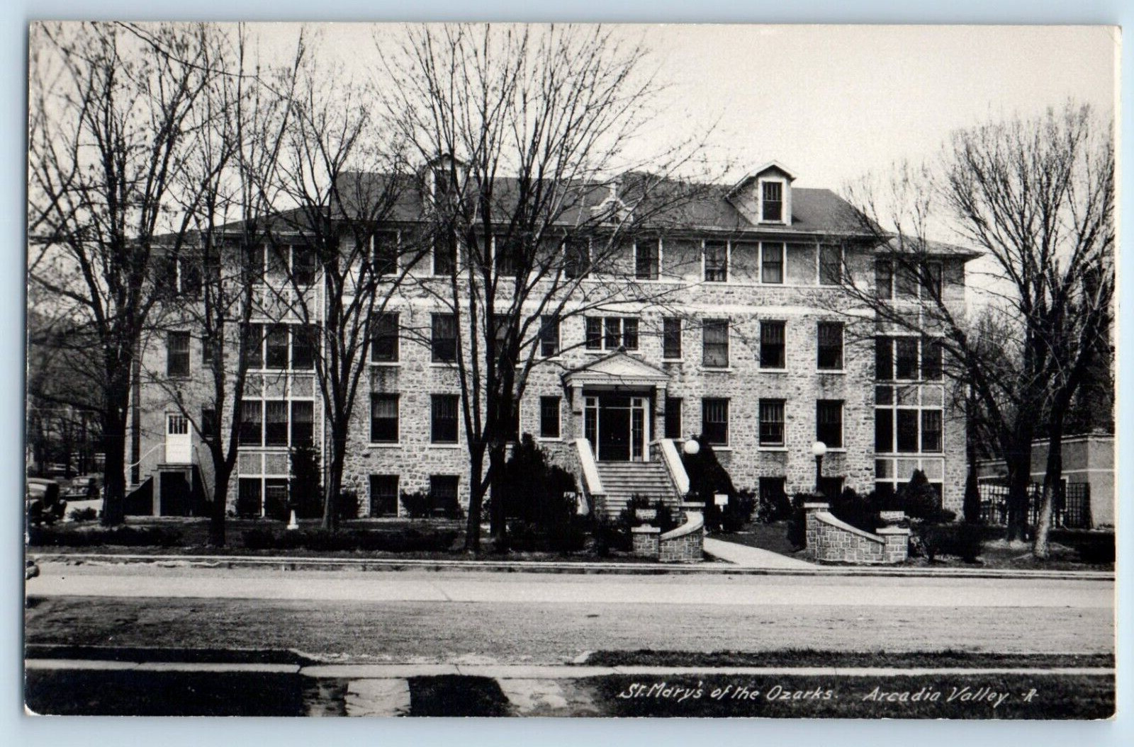 Arcadia Valley Missouri MO Postcard RPPC Photo St. Mary's Of The Ozarks c1940's