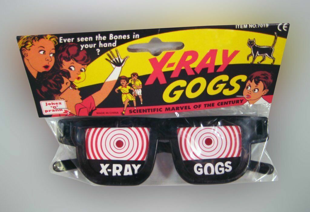 X RAY GOGS GLASSES See Thru Bones in Hand Illusion Funny Goggles Trick Joke Gags