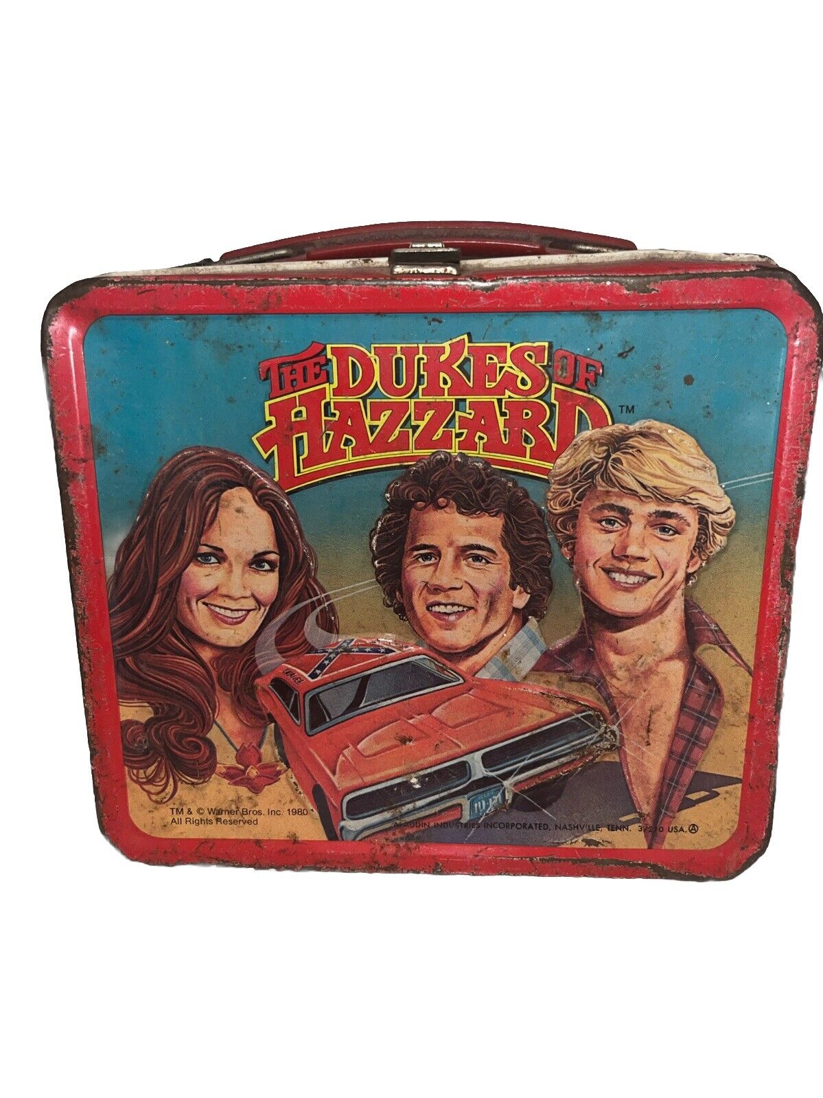 Vintage 1980 Dukes Of Hazzard Metal Lunch Box Aladdin Industries