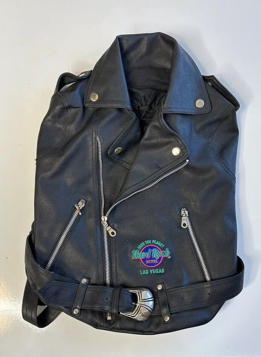 Hard Rock Cafe Hotel Las Vegas Bag / Biker Motorcycle Jacket Backpack