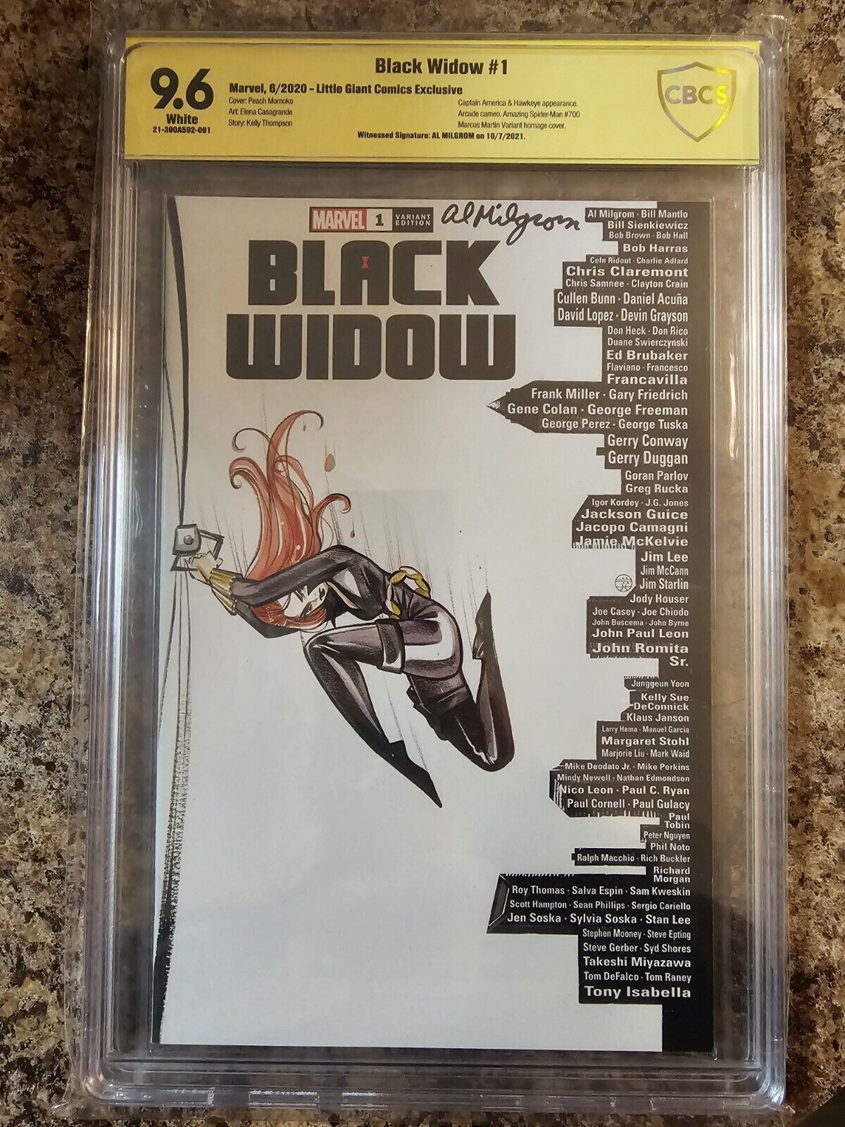 Black Widow #1 CBCS 9.6 Signed Al Milgrom Little Giant Comic Exclus. No CGC 2020