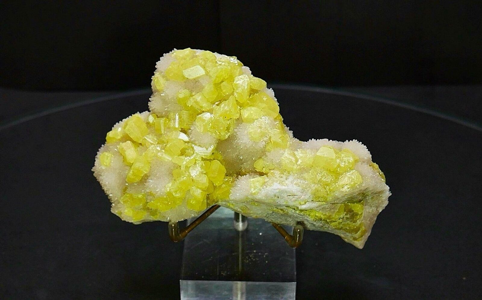 Sulfur on Aragonite - Agrigento, Sicily, Italy