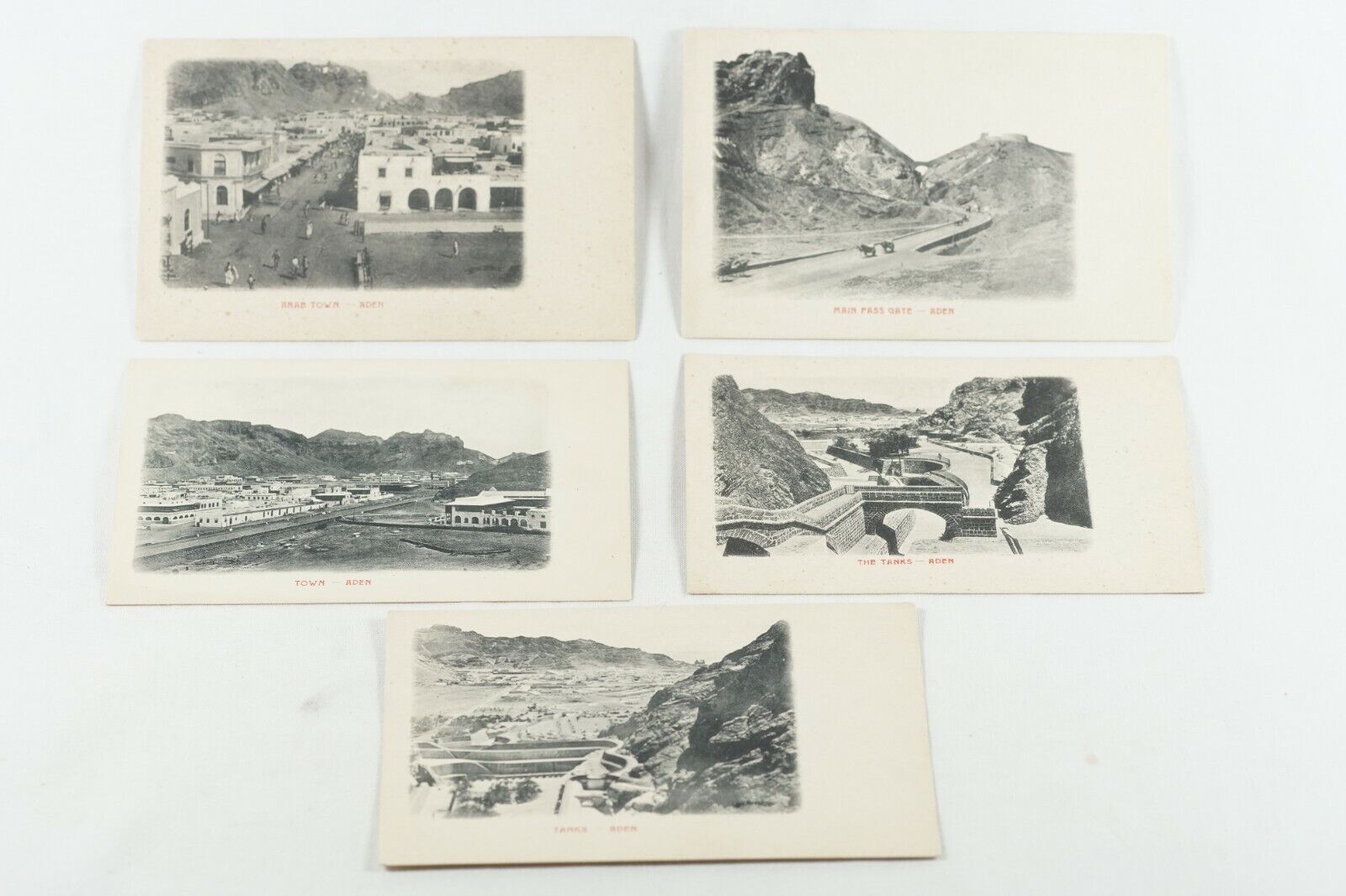 Aden Collotype Prints Ancient Ruins Arab Town Aden Yemen Postcard Collection