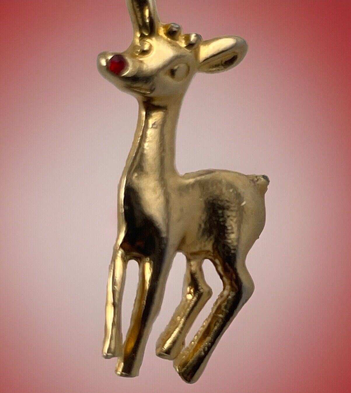 Vintage Rudolf The Red Nose Reindeer Lapel Pin
