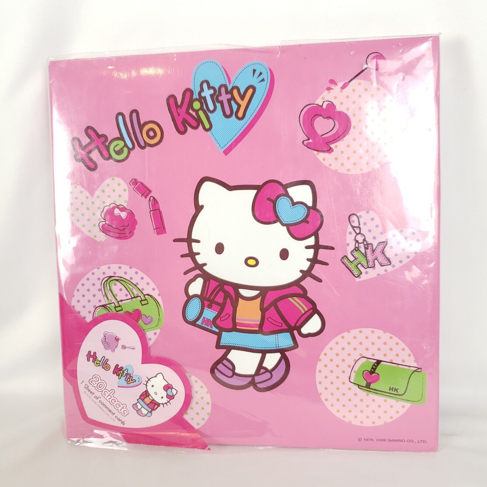 Vintage Hello Kitty Photo Album 13x13 Inches Plastic Cover Pink Sanrio 2006