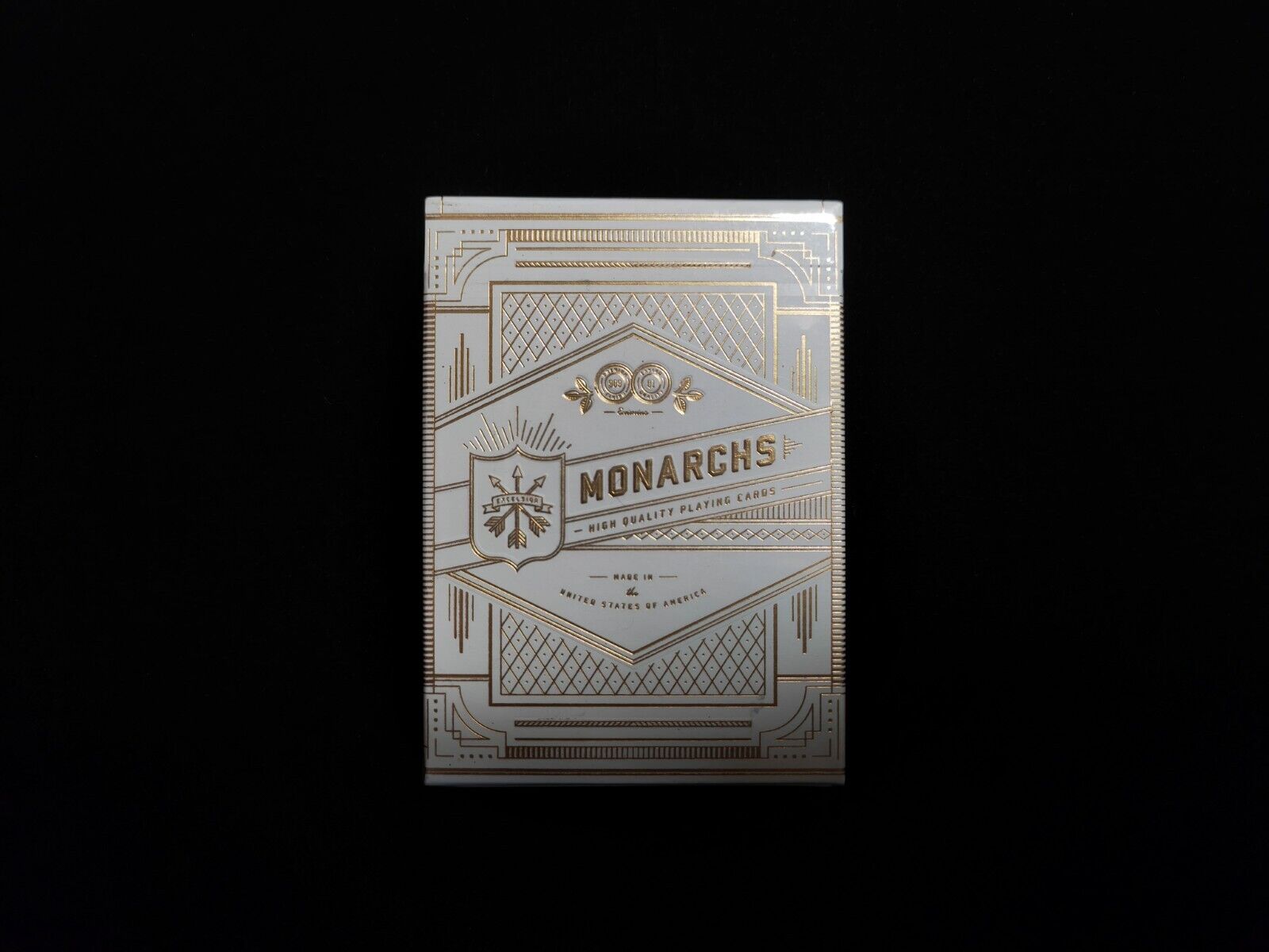 White & Gold V1 Monarch Playing Cards Deck Theory11 Sealed Rare T11