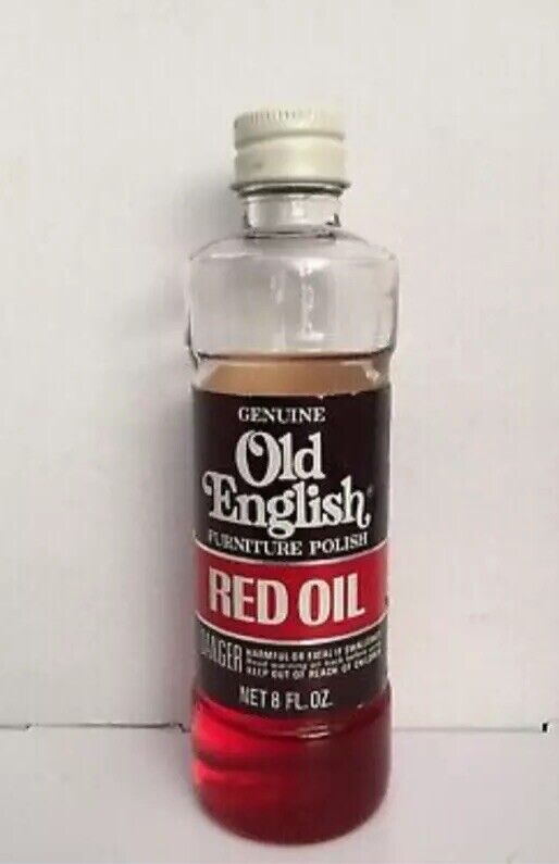 Vintage Genuine Old English Red Oil furniture polish pre-owned