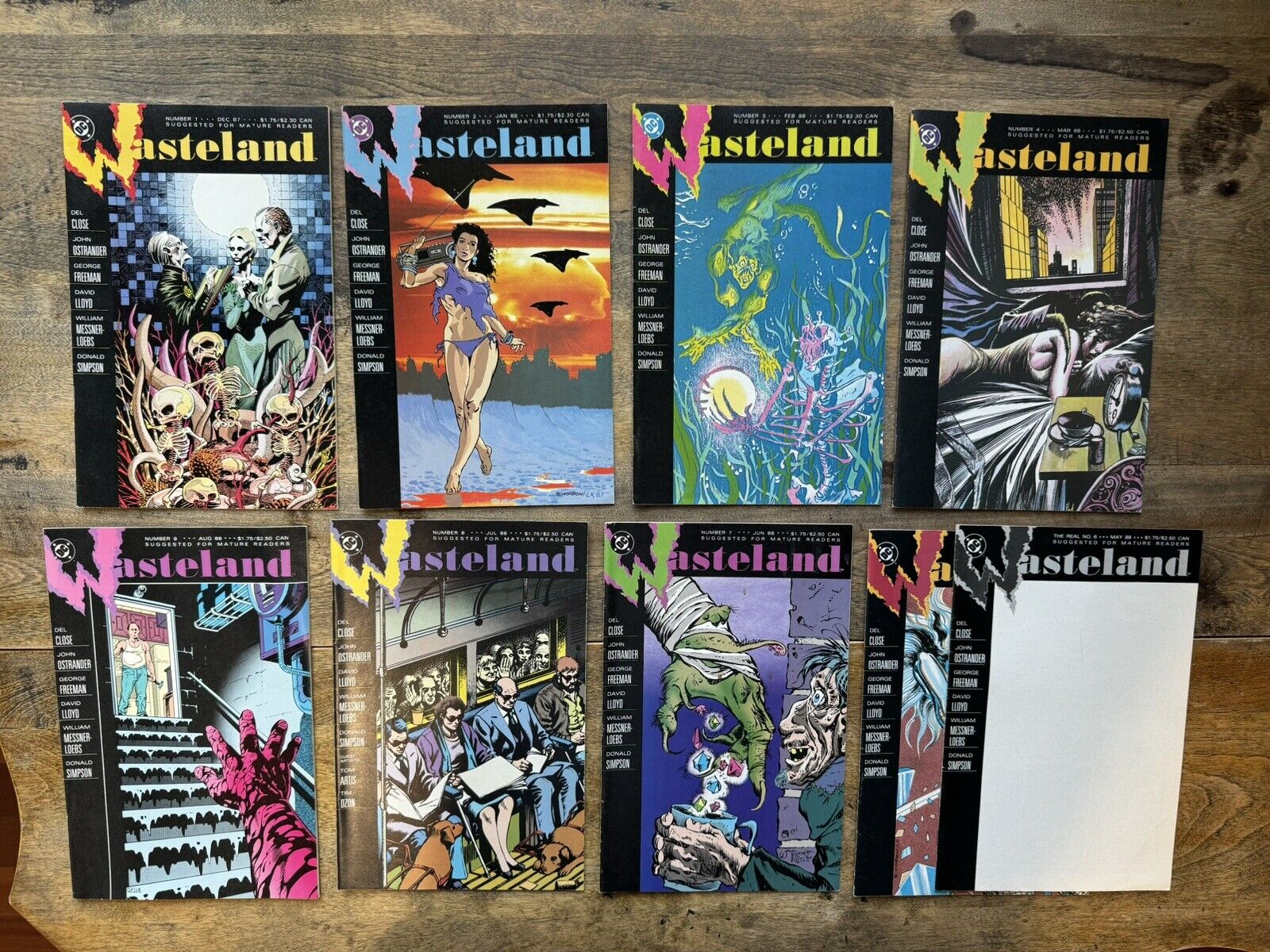 Wasteland 1 2 3 4 6 (+ Variant) 7 8 9 SET LOT RUN • DC Comics 1987 1988