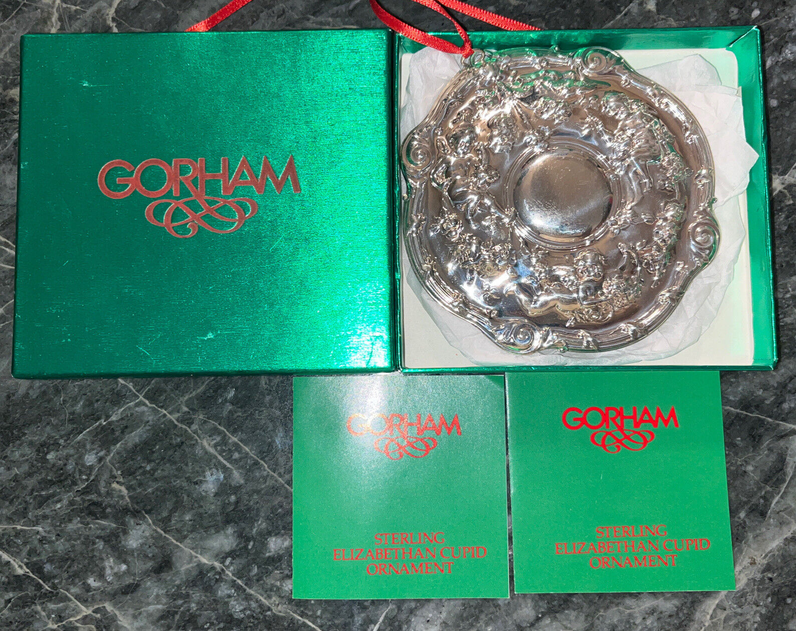 GORHAM Elizabethan CUPID Sterling Silver Ornament 1990 Archive Collection