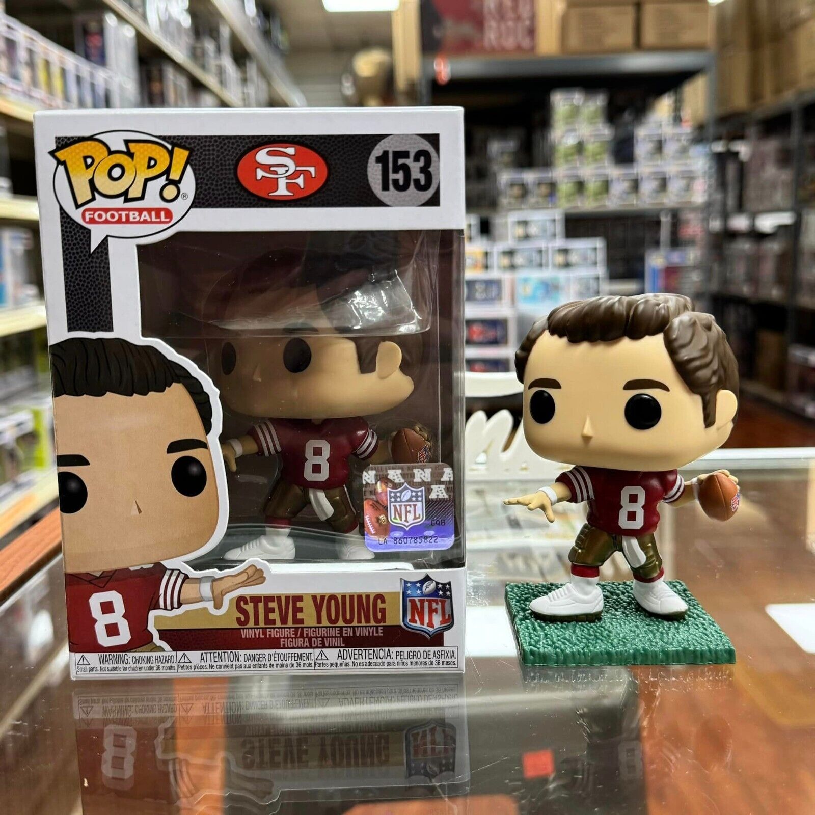 Funko POP FOOTBALL 49ERS STEVE YOUNG NFL Vinyl Figure with protector