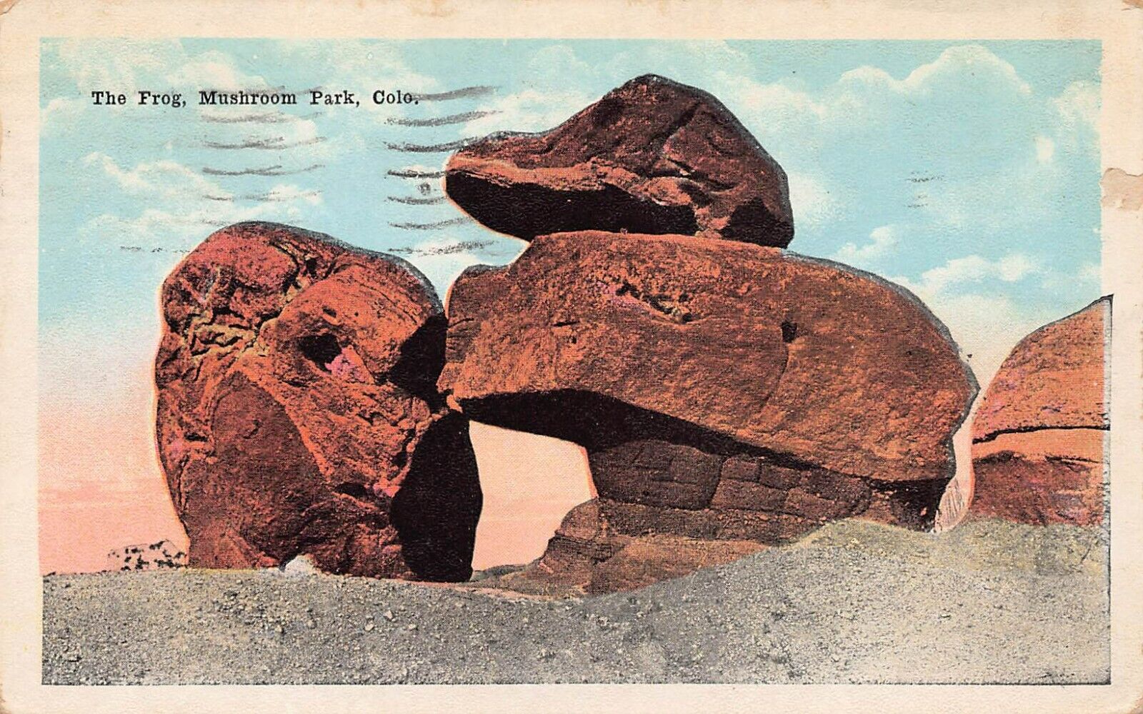 Estes Park CO Colorado Mushroom Rocks Larimer County Sandstone Vtg Postcard B28
