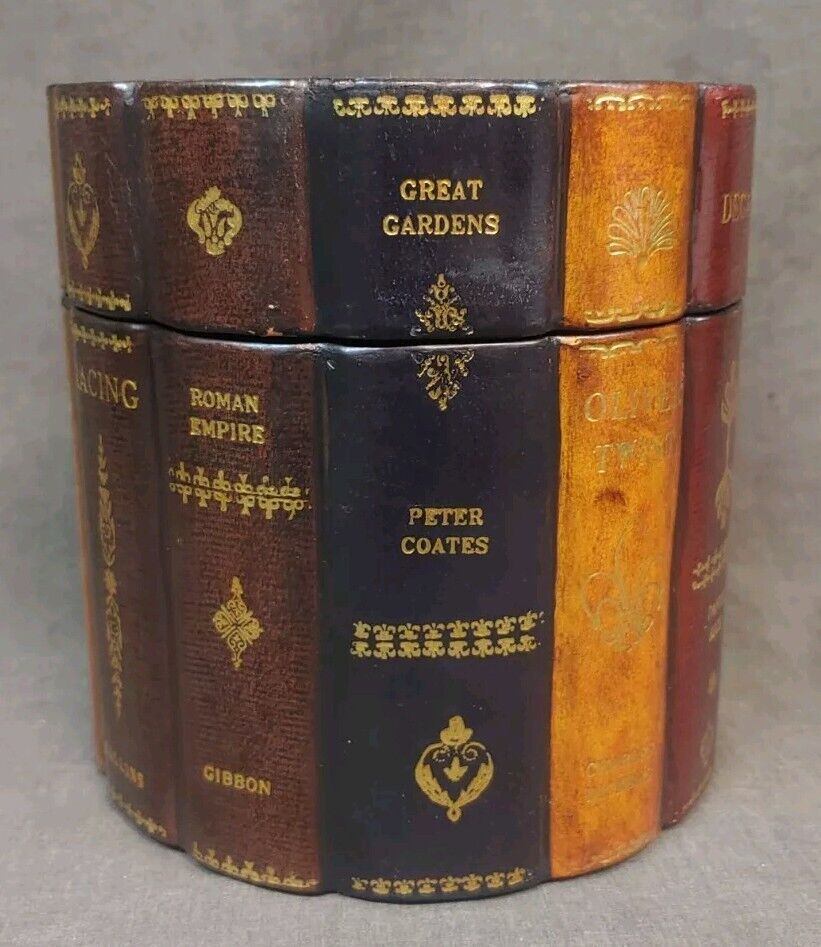 Vintage Maitland Smith Lidded Box Library Literary Classics Book Cover Spines 
