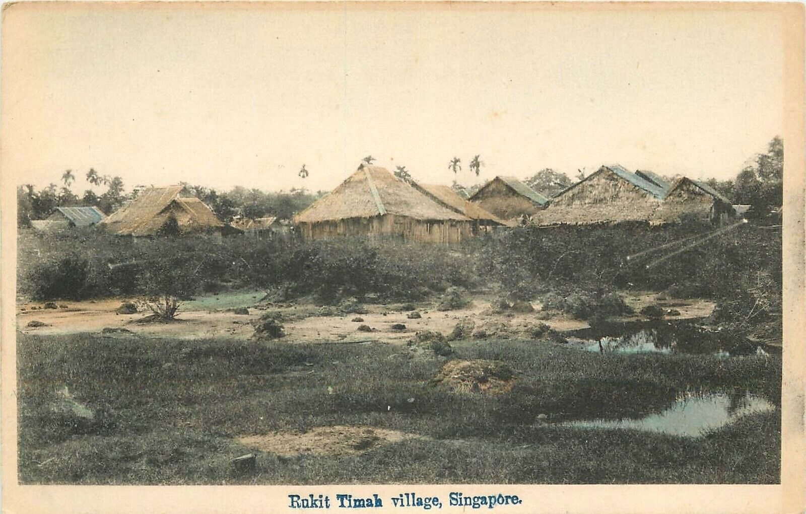 Postcard South East Asia C-1910 Singapore Rukit Timah Village 23-5577