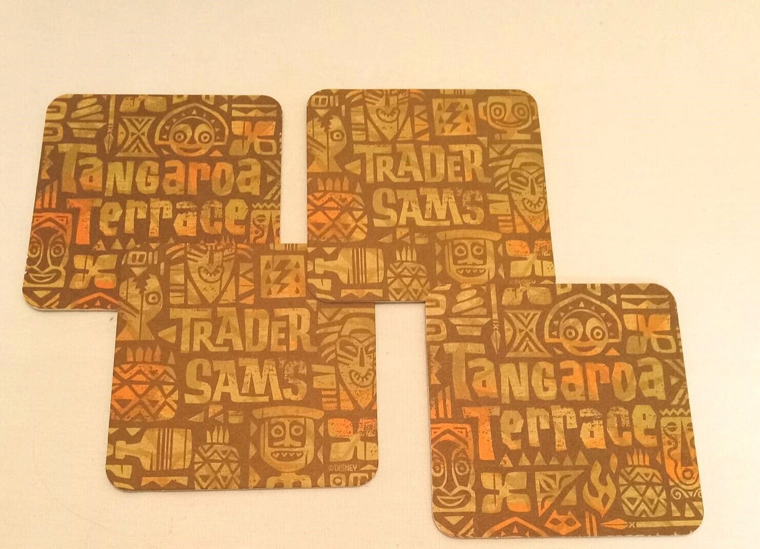 Disneyland Trader Sam's Coasters, set of 4 identical, new, and unused