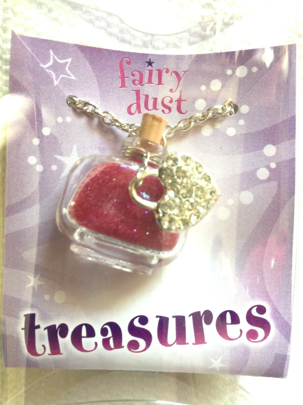 Fairy Dust Treasures Pink Fairy Dust With Heart Necklace  New 