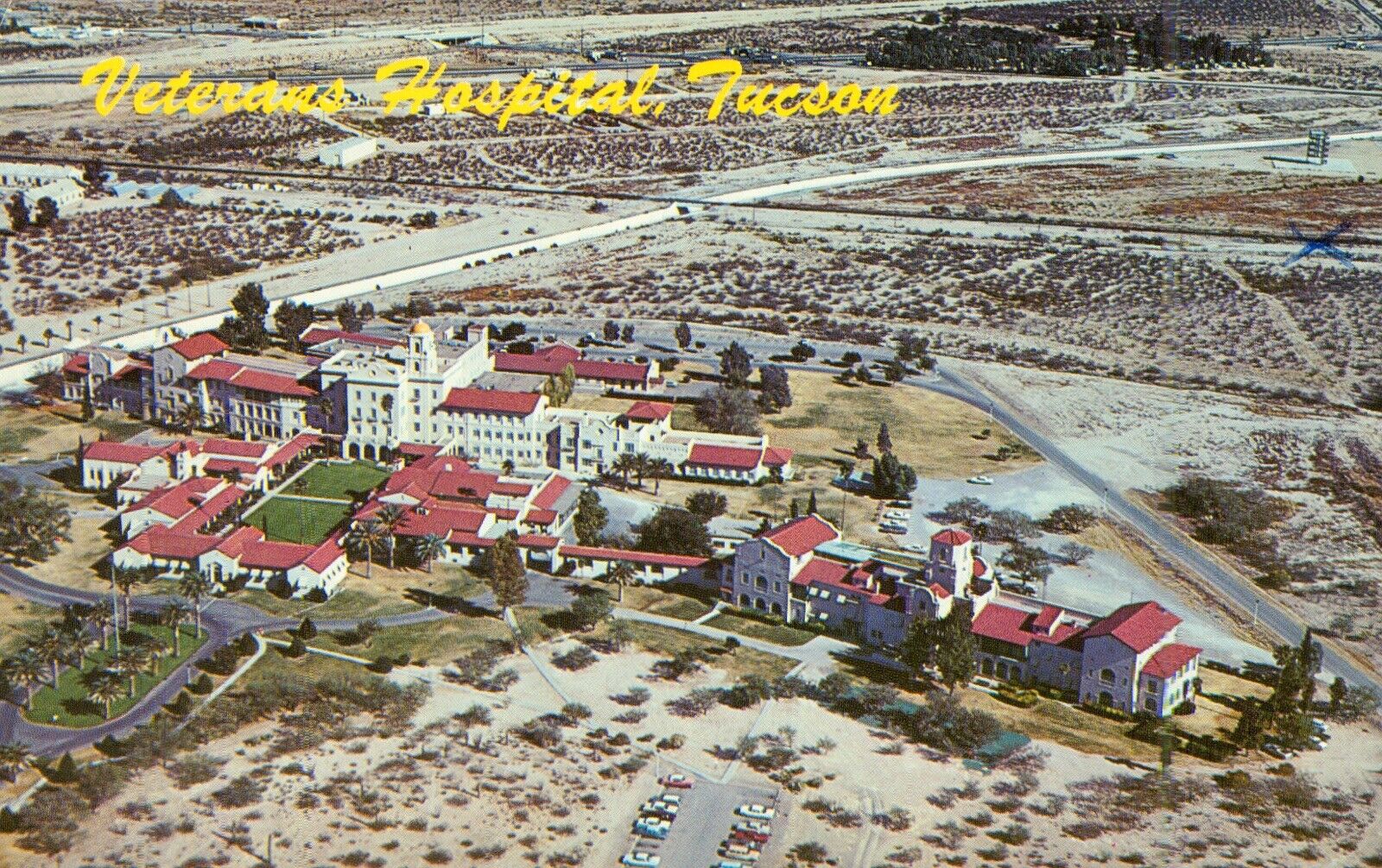TUCSON, ARIZONA, Veterans HOSPITAL c1960s Vintage POSTCARD Aerial VIEW