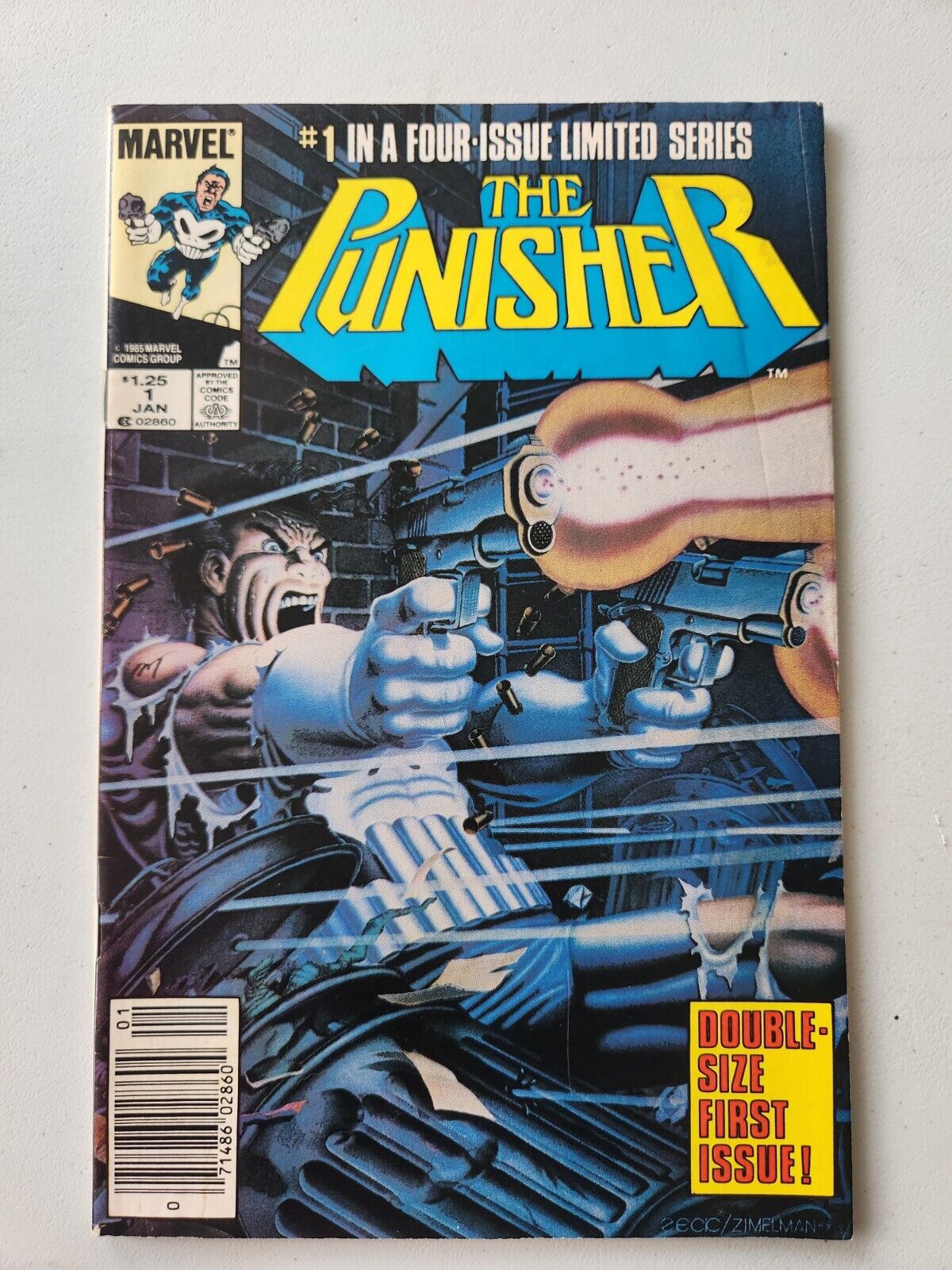 PUNISHER #1   1985. 1 OUR OF FOUR-ISSUE LIMITED SERIES. MARVEL. COMICS. 