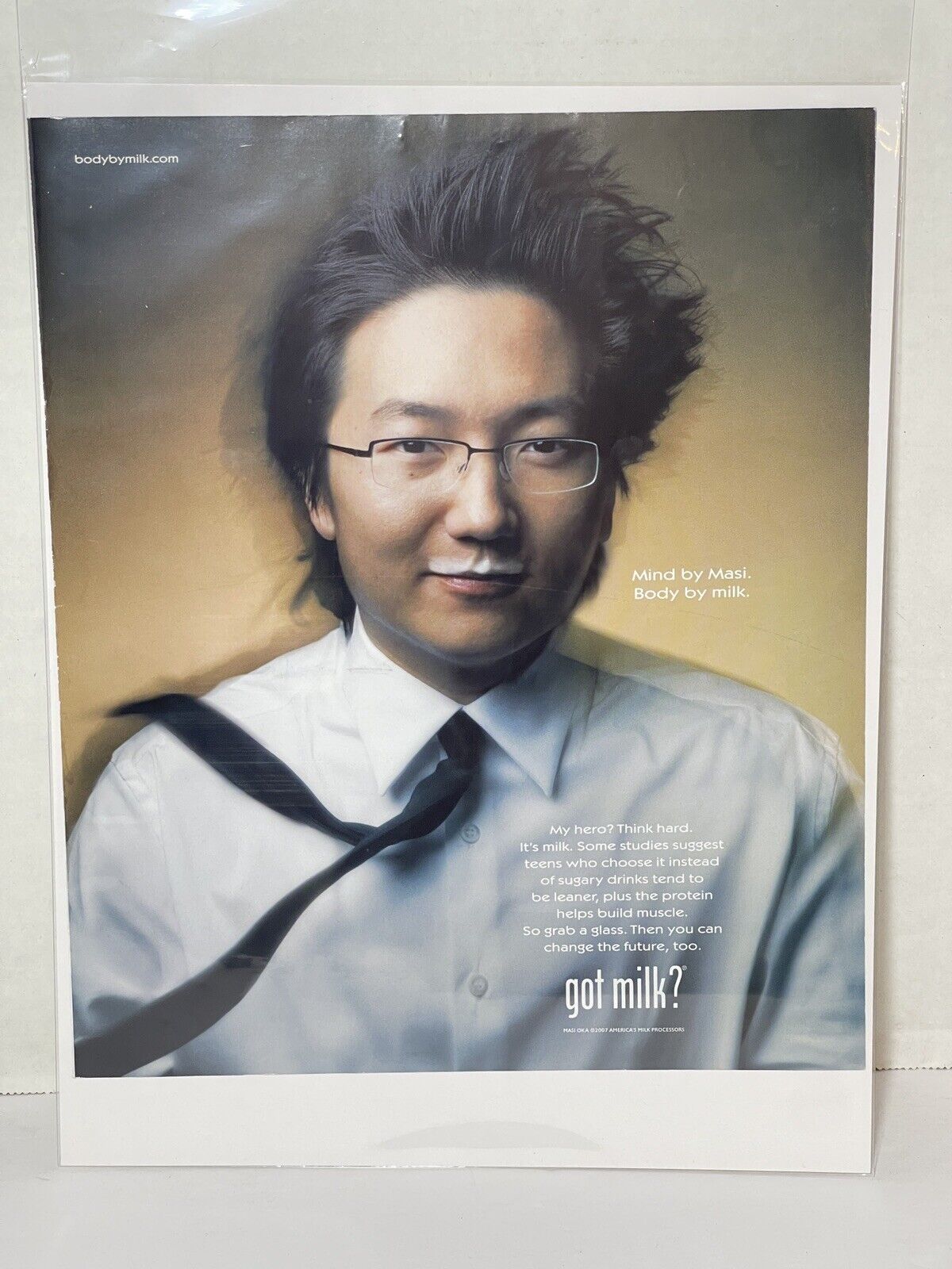 2007 Masi Oka GOT MILK? Vintage Print Ad/Poster HEROES TV Series Hiro Nakamura