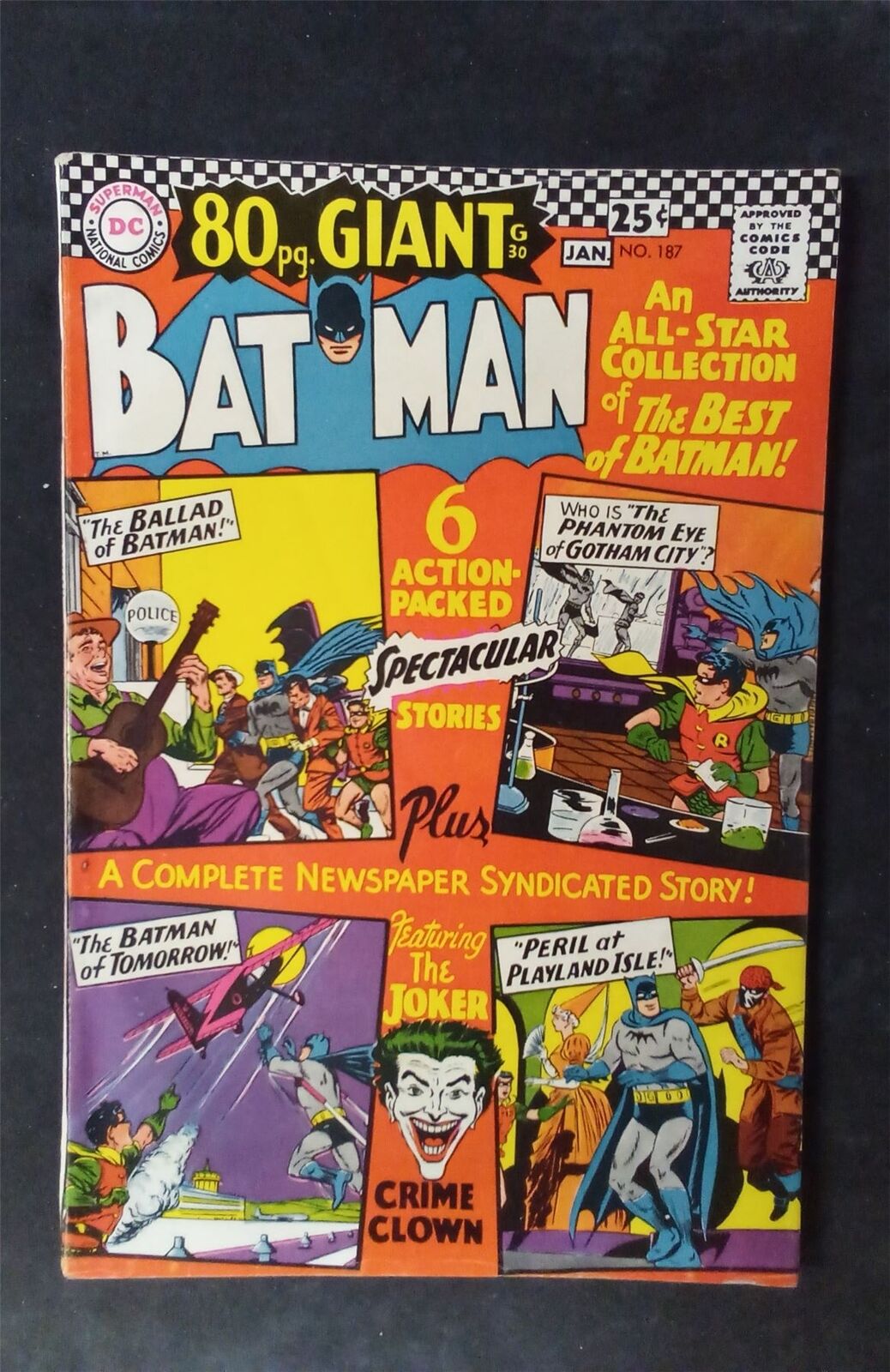 Batman #187 1966 dc-comics Comic Book 