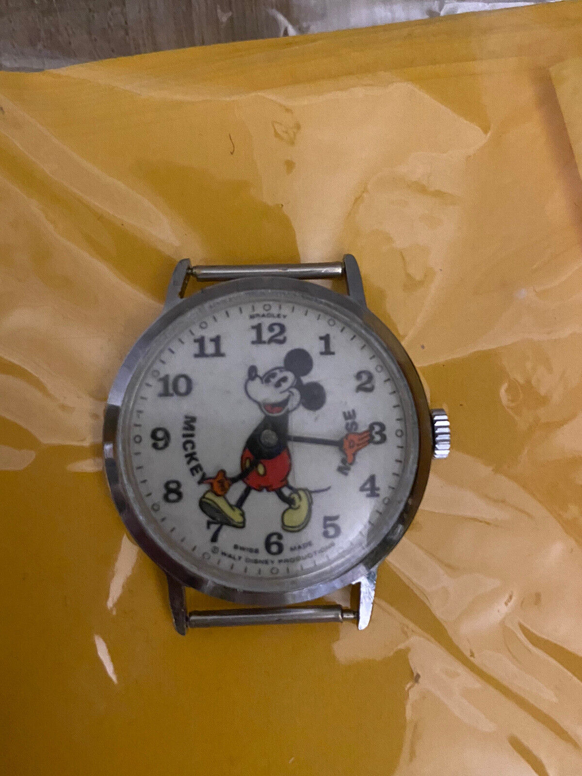 Vintage Disney Bradley Mickey Mouse Watch Used, Works