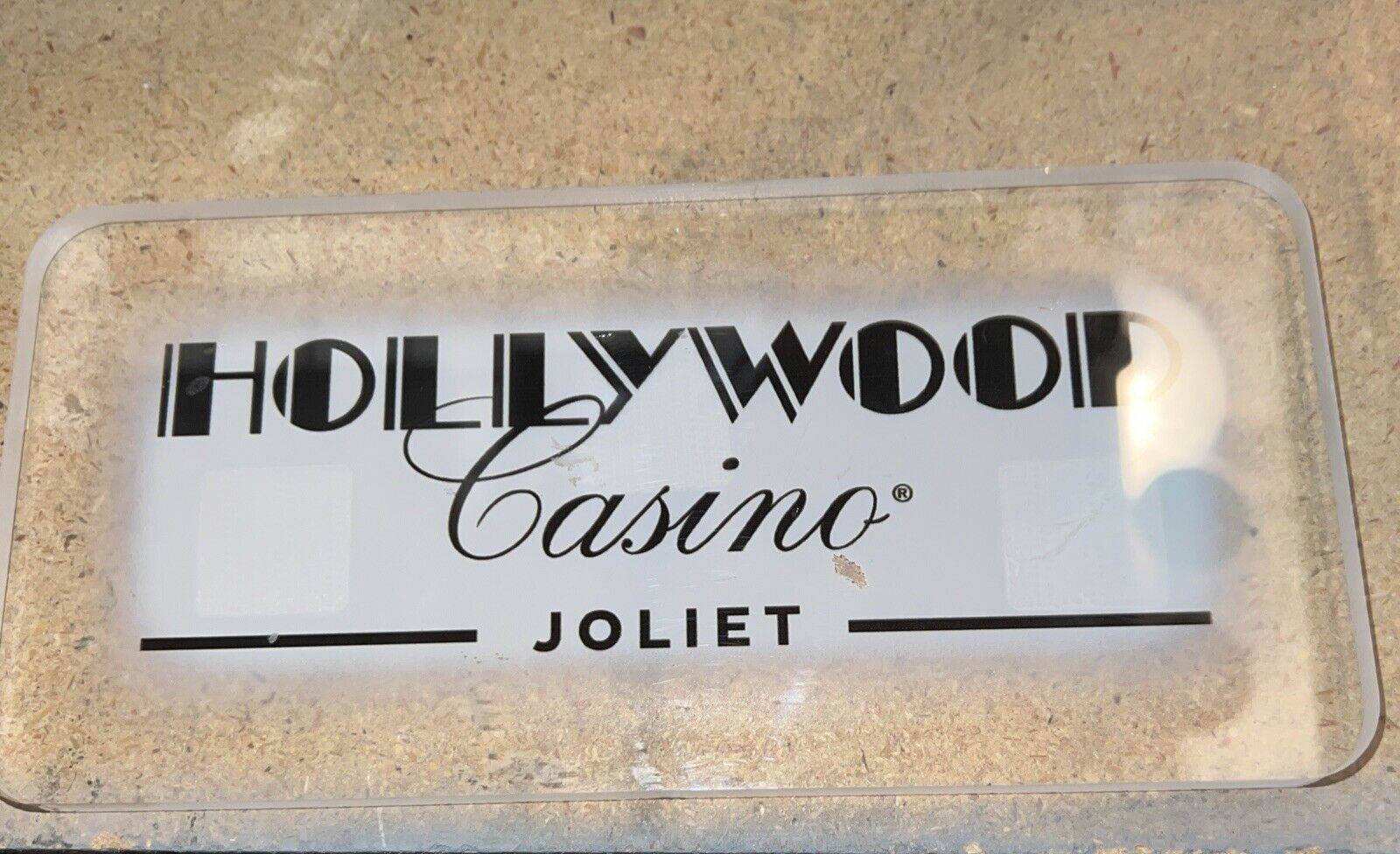 Authentic Hollywood Casino Joliet Plexiglass Sign – 8.5\