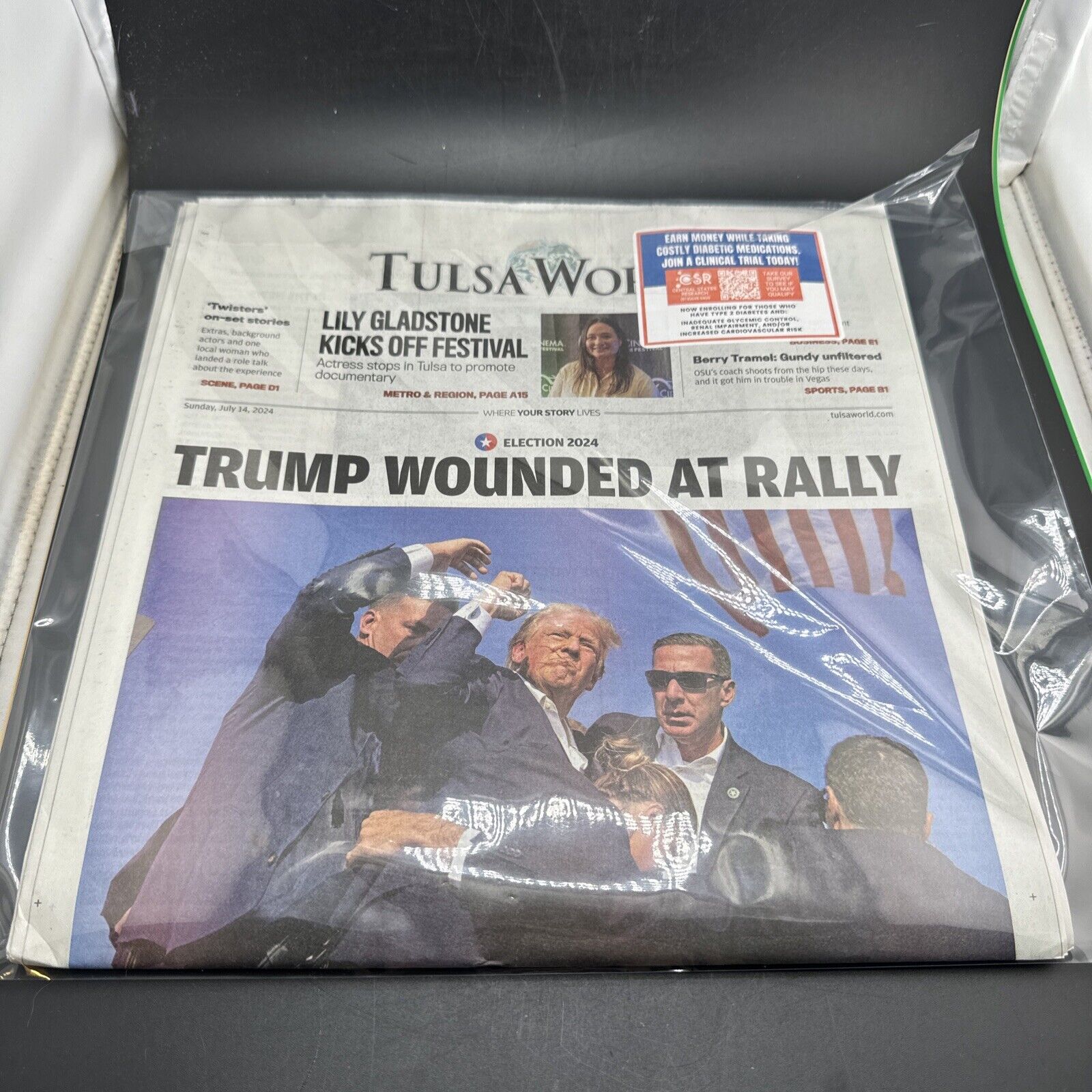 7/14/24 Trump Assination Attempt 💥 Tulsa World 💥 New In Package 