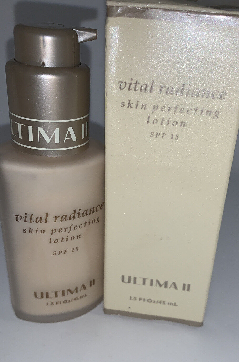 Ultima II Vital Radiance SKIN PERFECTING LOTION SPF 15 Radiant 1.5 oz/45mL New