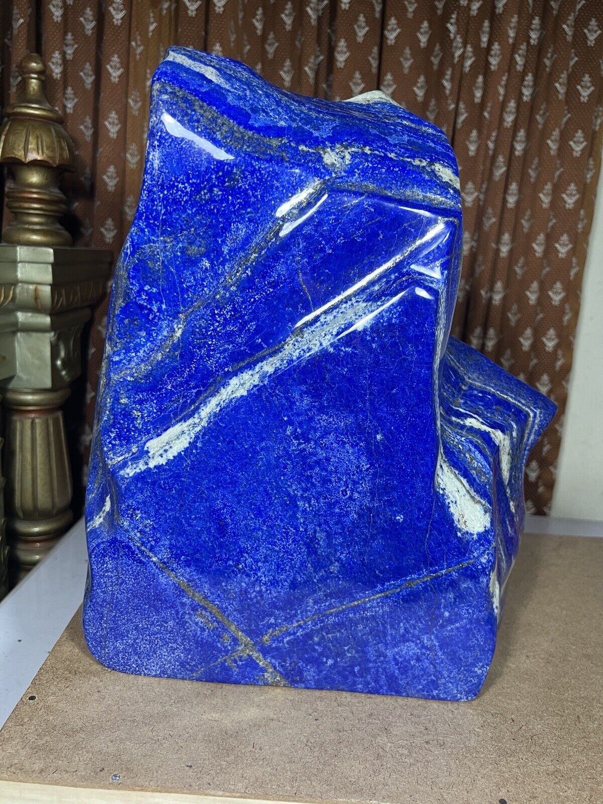 17.4 KG Premium Grade maximum Blue Lapis Lazuli Free form geode tumbled decor