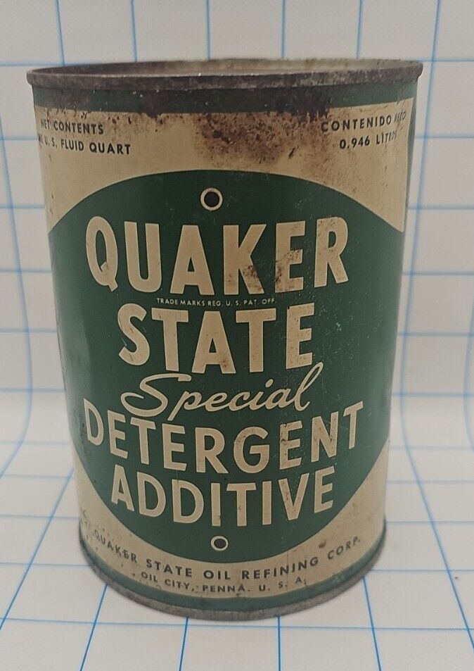 VTG quaker state special detergent additive oil can collection 