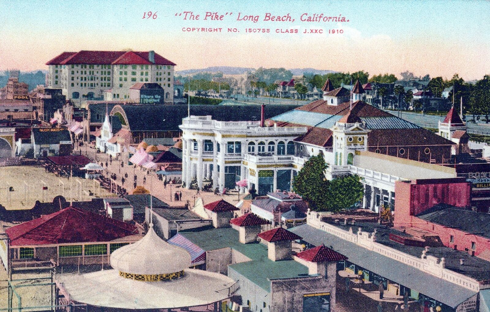 LONG BEACH CA - The Pike Postcard - 1912