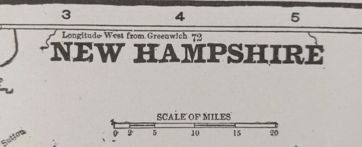 Vintage 1900 NEW HAMPSHIRE Map 11\