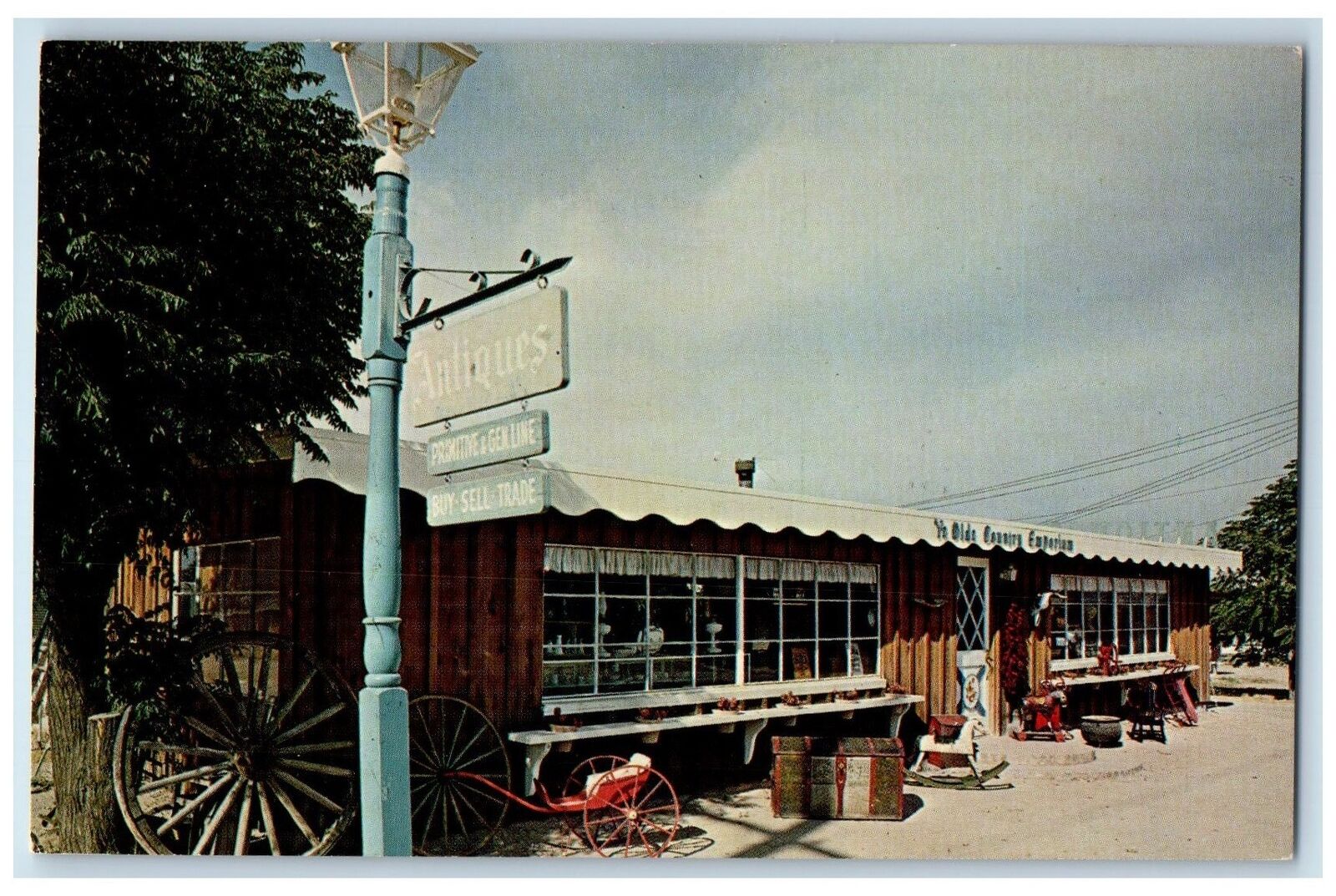 c1960s Ye Olde Country Emporium Antiques Roadside Tucson AZ Unposted Postcard