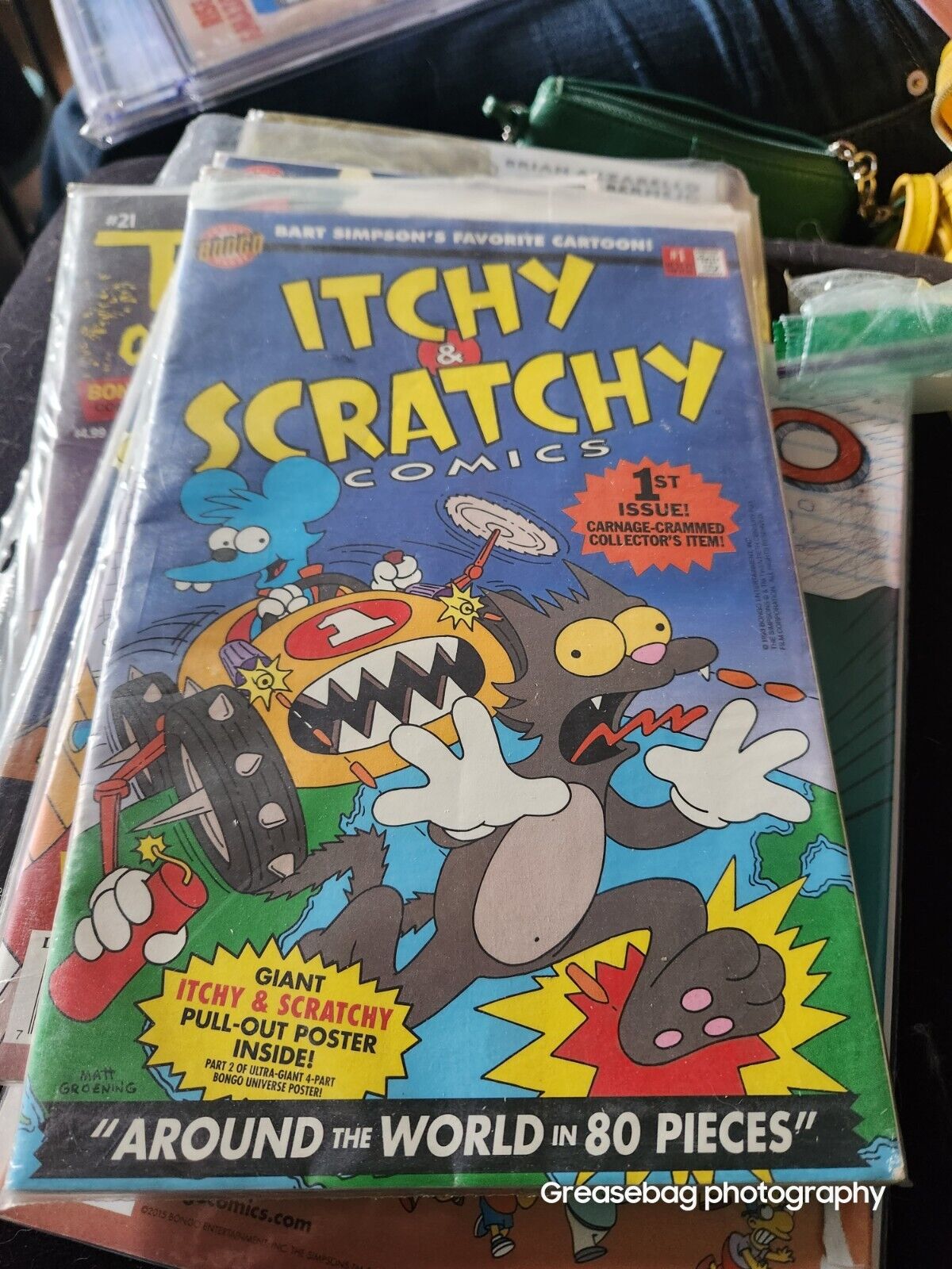 ITCHY and SCRATCHY #1 (1993) The Simpsons Bongo Comics with Poster Insert 