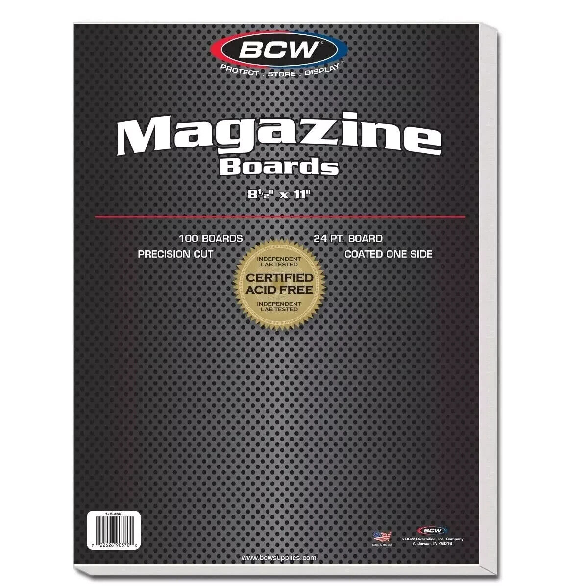 100 BCW Magazine Boards 8.5x11 Backing Board Acid Free Archival Quality