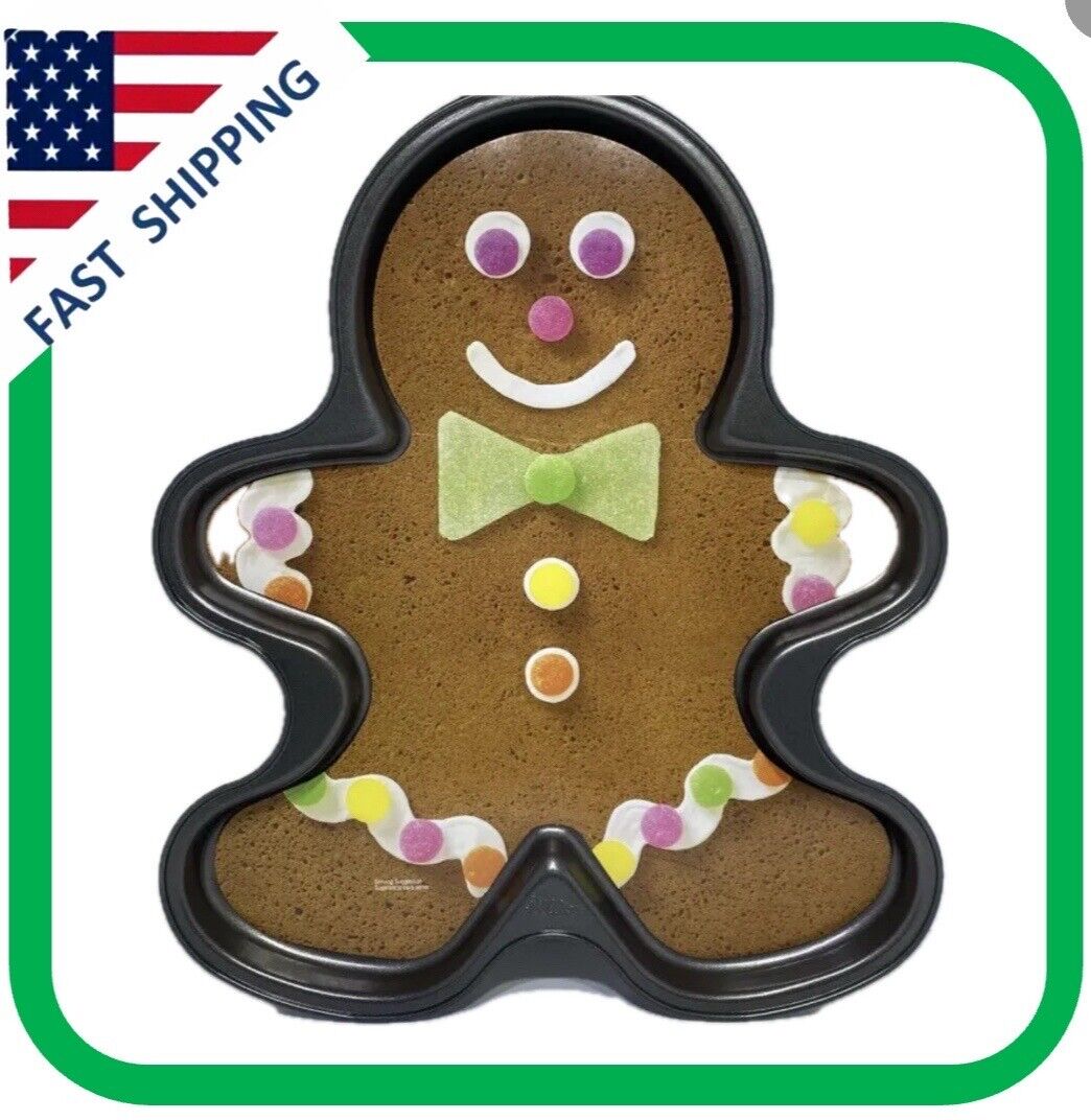 Wilton Gingerbread Man Cookie Non-Stick Pan NEW
