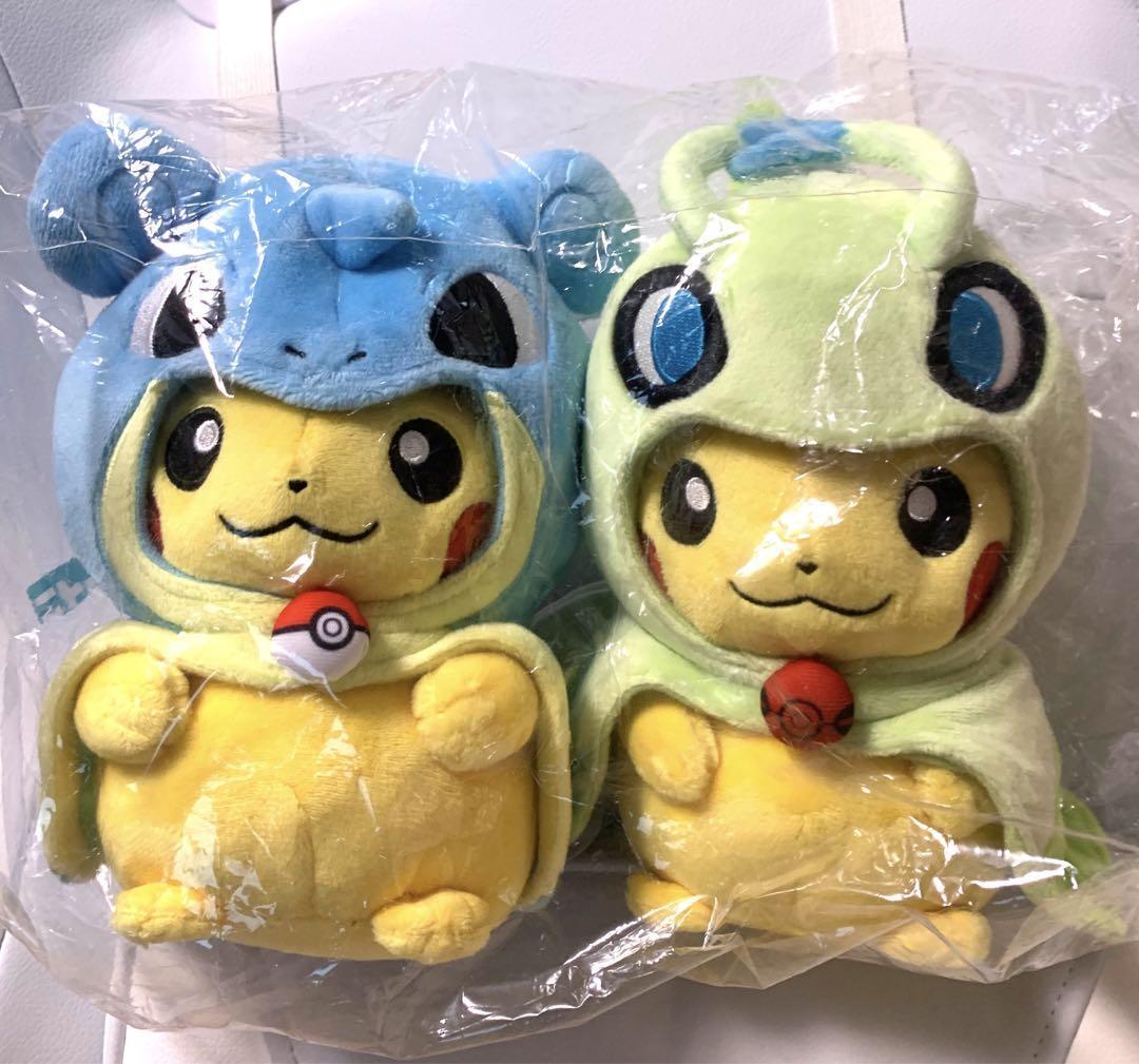 Pokemon Singapore 1st Limited Pikachu Mascot Keychain Lapras Celebi Poncho w/Tag