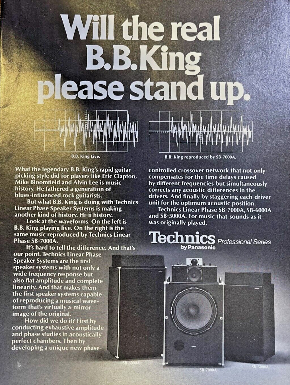 1978 Vintage Magazine Advertisement Technics Professional Series Speakers