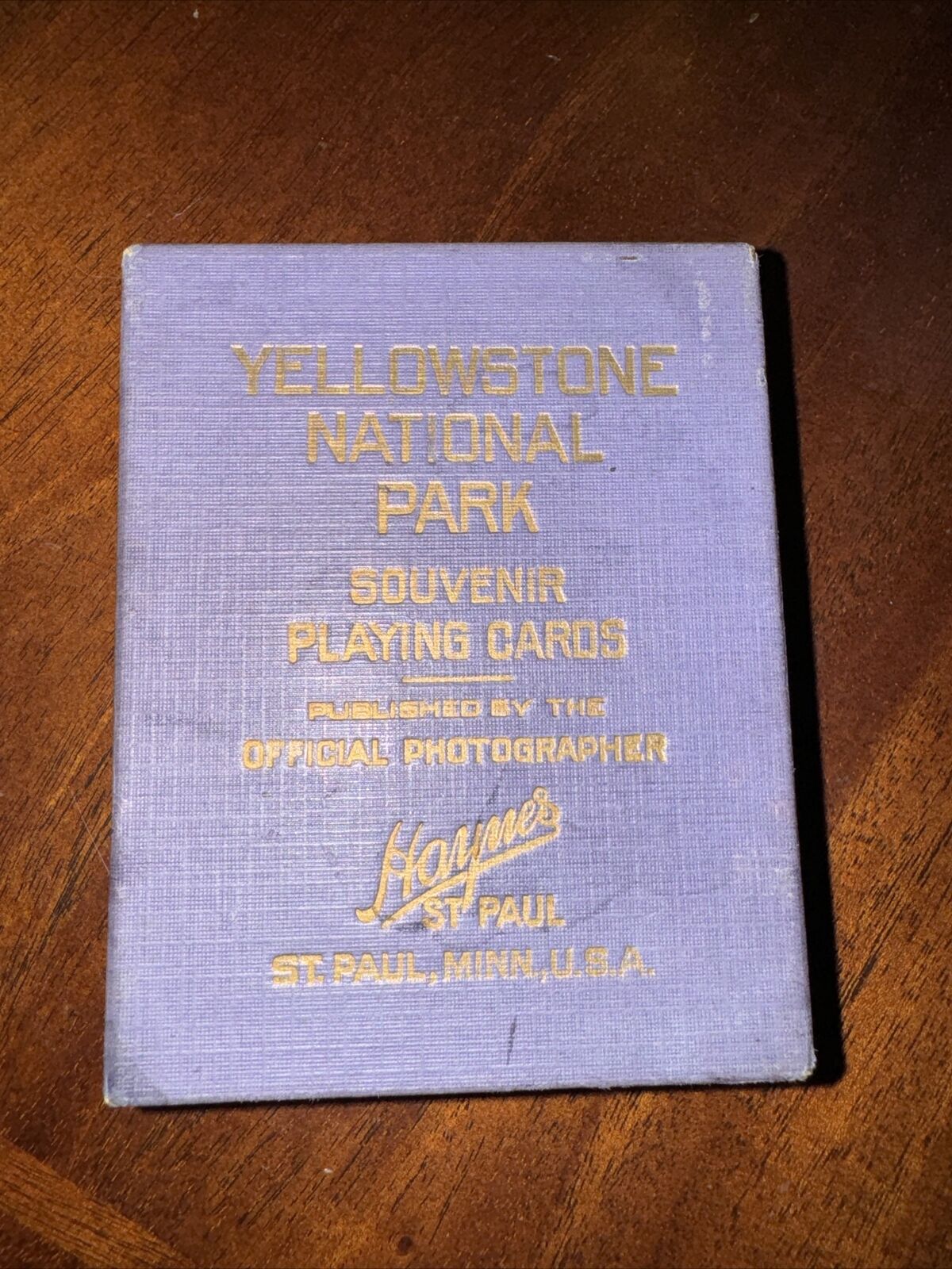 Early 1900 Yellowstone National Park Souvenir Playing Cards Gold Edge