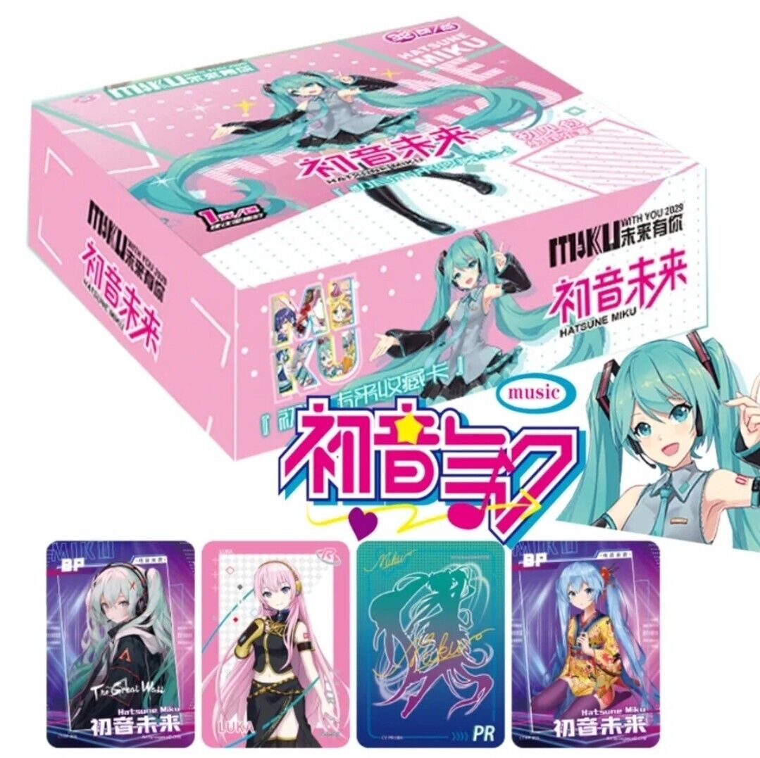 Sealed  Hatsune Miku Trading Card Sealed Box 32 Packs PINK Box US Seller