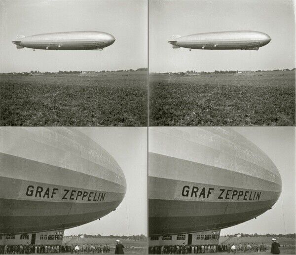 15 Stereoviews Airship Graf Zeppelin Start and Landung LZ 127